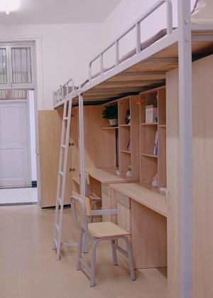 Dongguan Xinhua College — integrated dormitory beds, bookcases and wardrobes